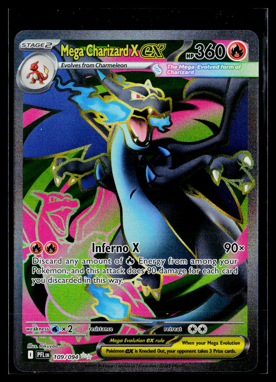 ME02: Phantasmal Flames #109/094 Mega Charizard X ex