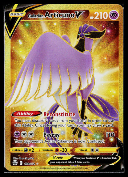 SWSH09: Brilliant Stars #181/172 Galarian Articuno V (Secret)