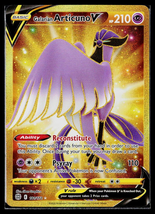 SWSH09: Brilliant Stars #181/172 Galarian Articuno V (Secret)