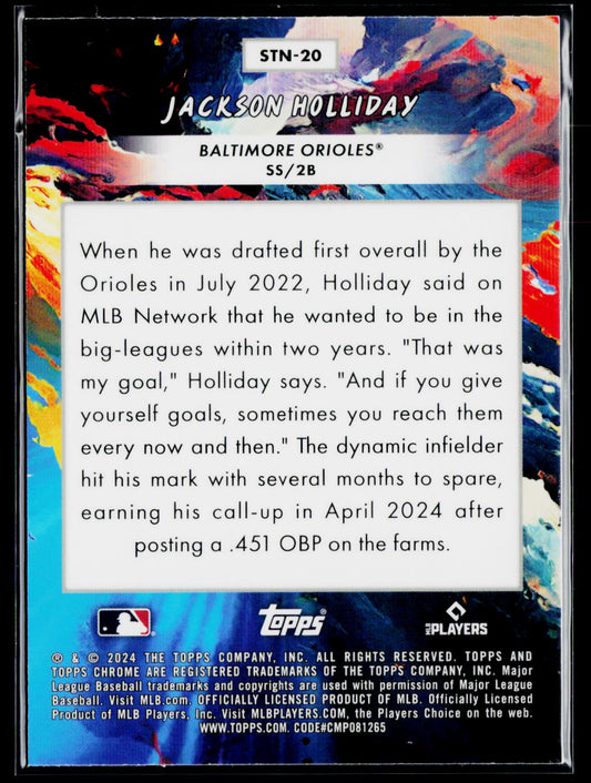 2024 Topps Chrome Cosmic #STN-20 Jackson Holliday Stars in the Night