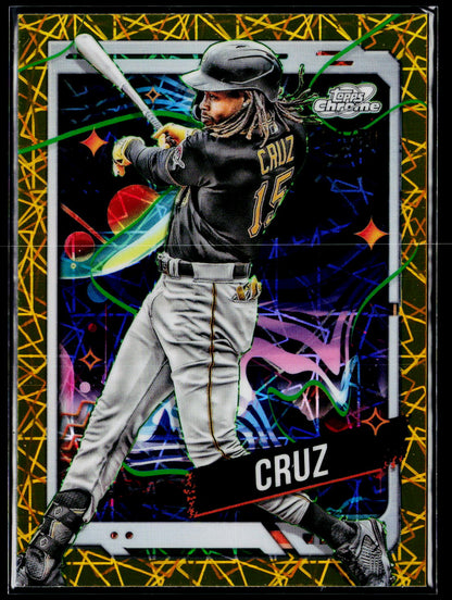 2024 Topps Chrome Cosmic #136 Oneil Cruz Gold Interstellar Refractors #/50