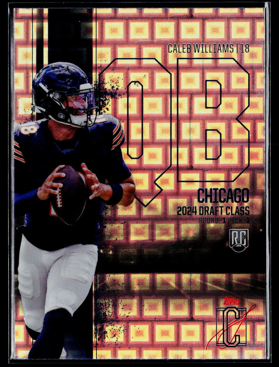 2024 Topps Signature Class RCV-24 Caleb Williams  Variation Pandora Refractor