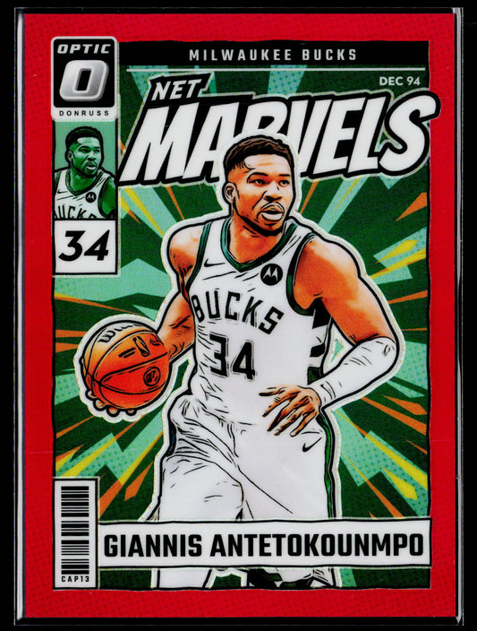 2024-25 Donruss #6 Giannis Antetokounmpo Net Marvel /99 Red