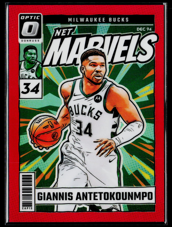 2024-25 Donruss #6 Giannis Antetokounmpo Net Marvel /99 Red