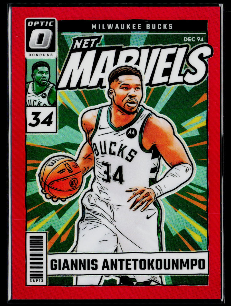2024-25 Donruss #6 Giannis Antetokounmpo Net Marvel /99 Red