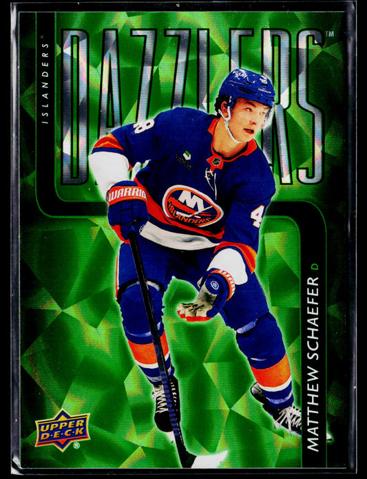2025-26 Upper Deck #DZ-57 Matthew Schaefer Dazzlers Green