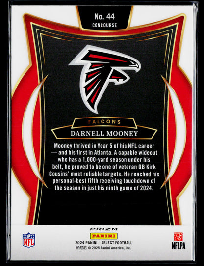 2024 Panini Select #44 Darnell Mooney Zebra Prizm Shock