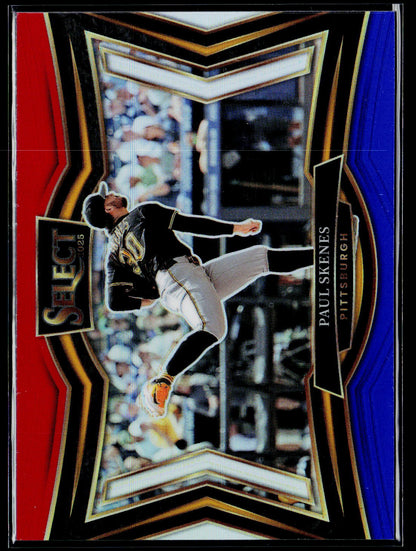 2025 Panini Select #249 Paul Skenes Red and Blue Prizms #/99