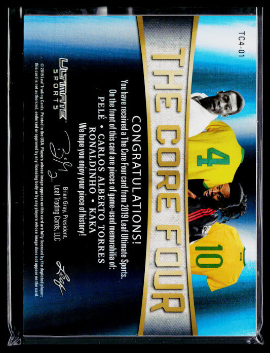 2019 Leaf Ultimate Sports The Core 4 TC4-01 Pelé Torres Ronaldinho Kaka /2