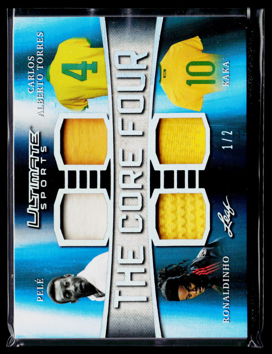 2019 Leaf Ultimate Sports The Core 4 TC4-01 Pelé Torres Ronaldinho Kaka /2