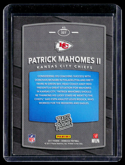 2017 Donruss #327 Patrick Mahomes II
