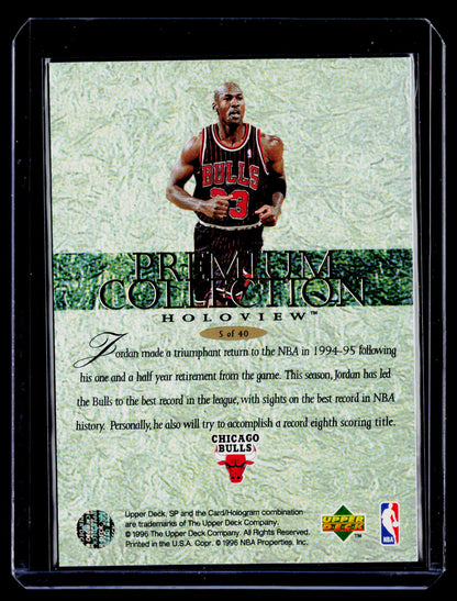 1995-96 SP #5 Michael Jordan Premium Collection Holoview