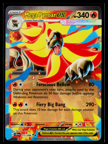 ME04: Chaos Rising #015/086 Mega Pyroar ex