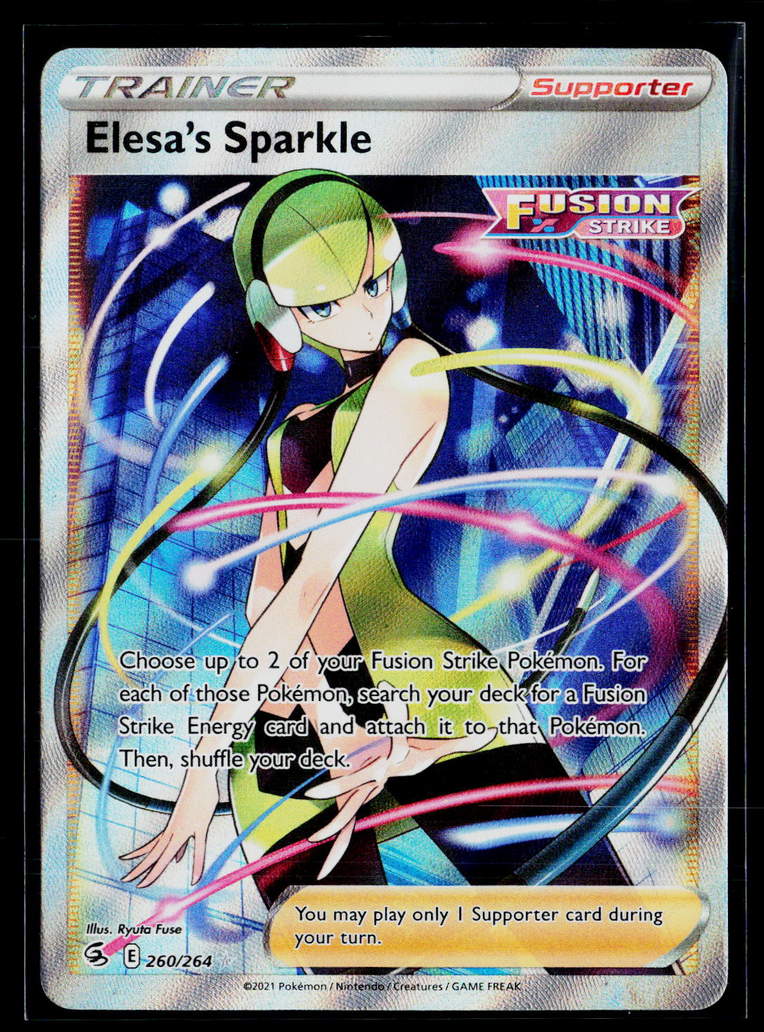 SWSH08: Fusion Strike #260/264 Elesa's Sparkle (Full Art)