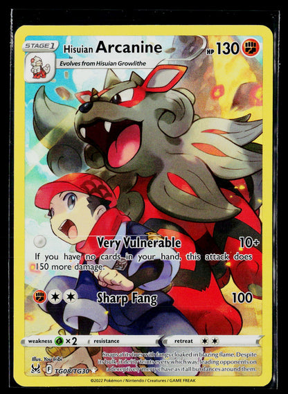 SWSH11: Lost Origin Trainer Gallery #TG08/TG30 Hisuian Arcanine