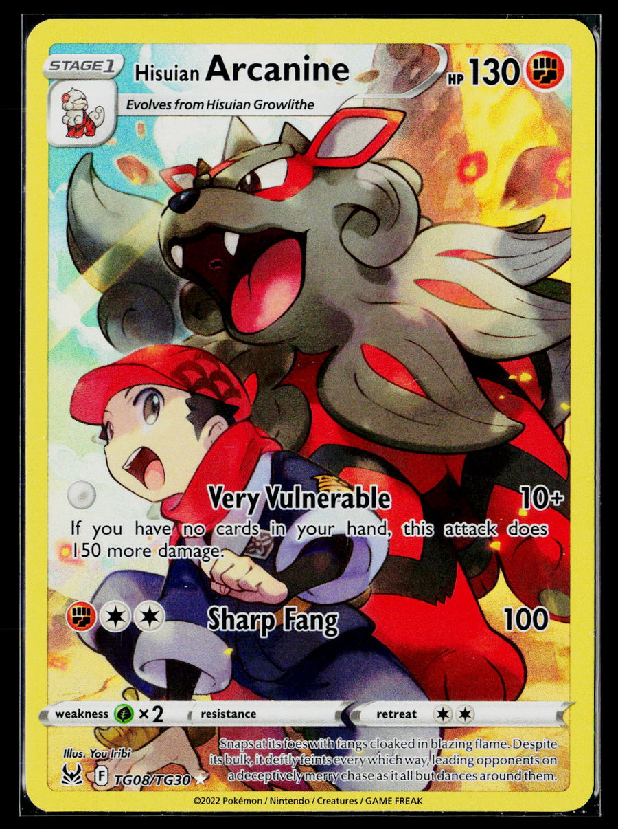 SWSH11: Lost Origin Trainer Gallery #TG08/TG30 Hisuian Arcanine