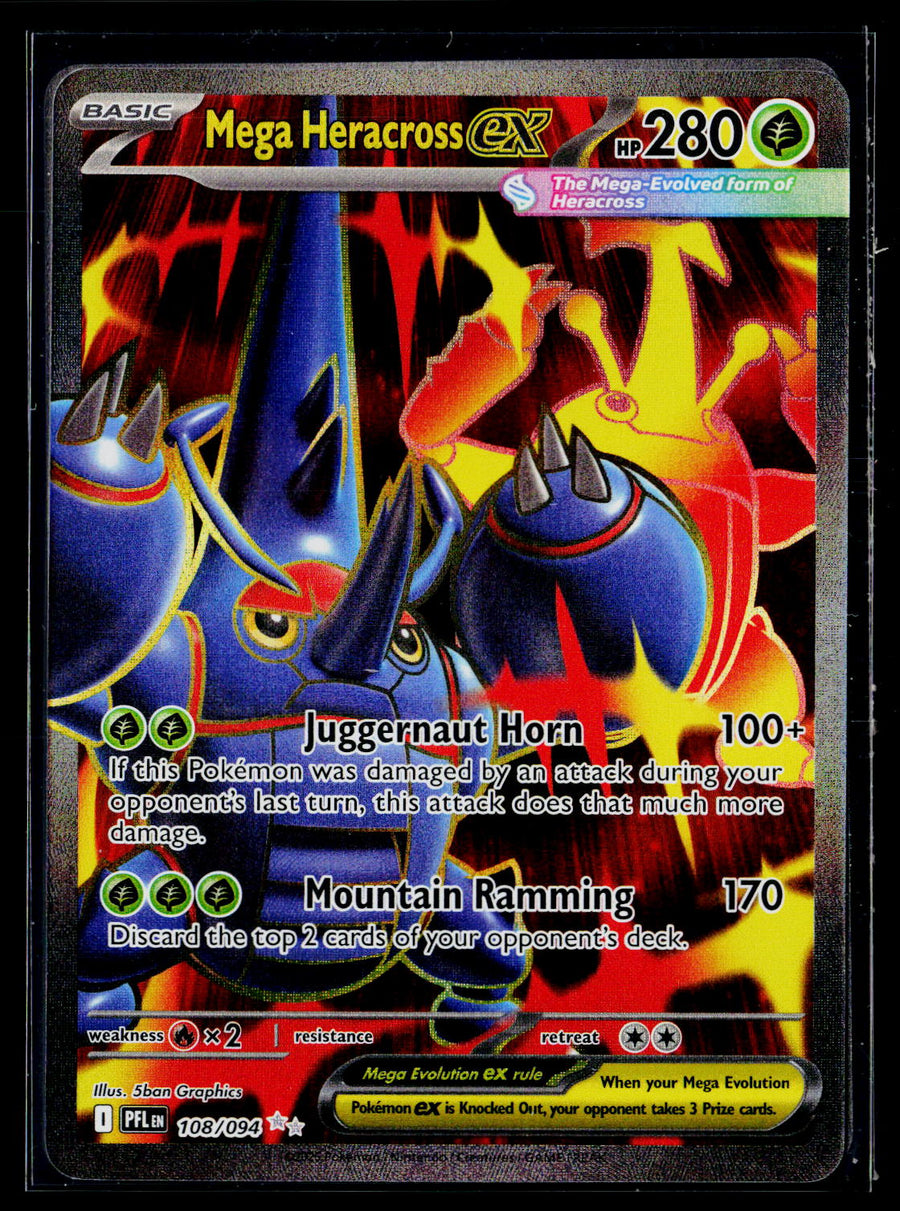 ME02: Phantasmal Flames #108/094 Mega Heracross ex