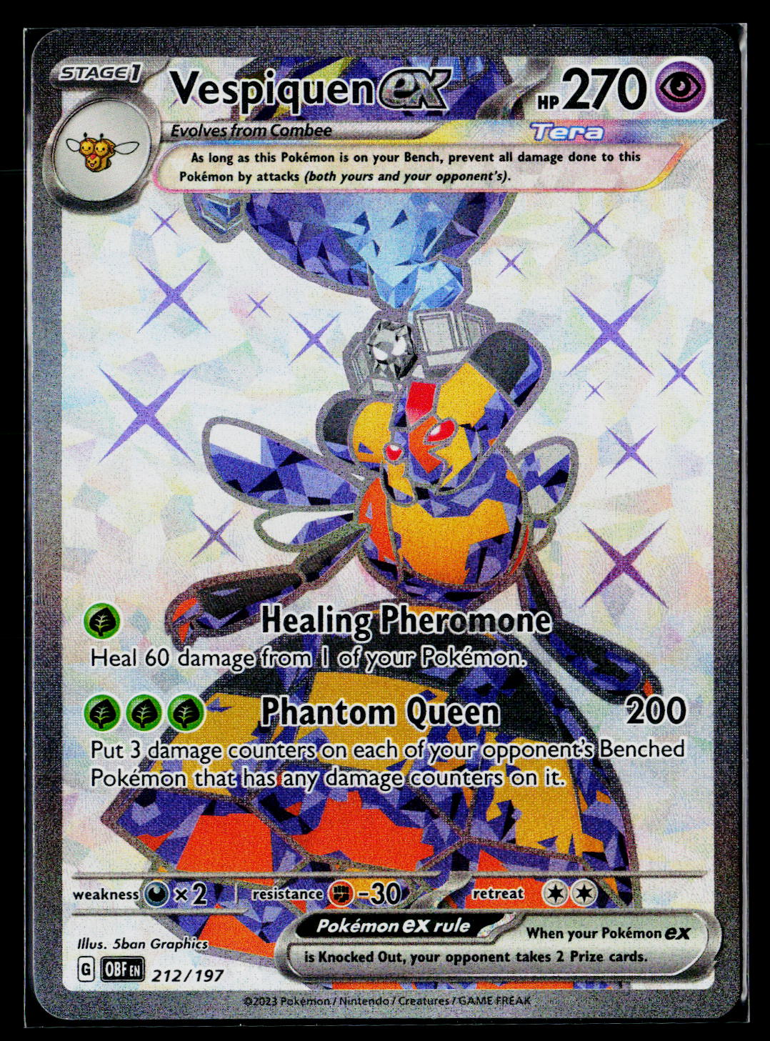 SV03: Obsidian Flames #212/197 Vespiquen ex