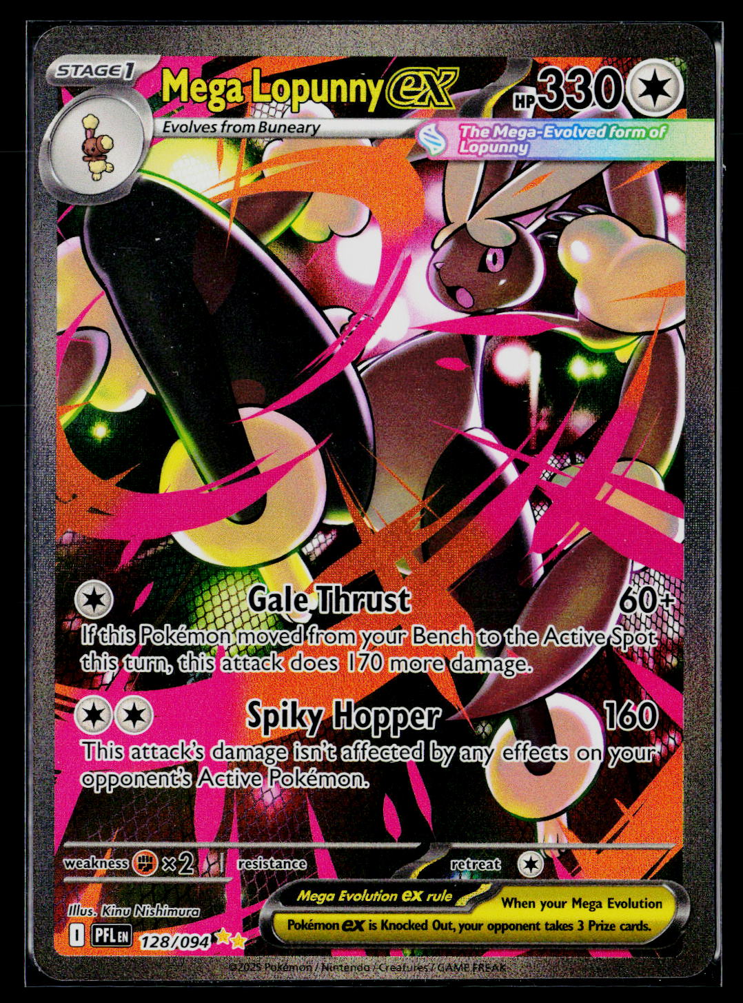 ME02: Phantasmal Flames #128/094 Mega Lopunny ex
