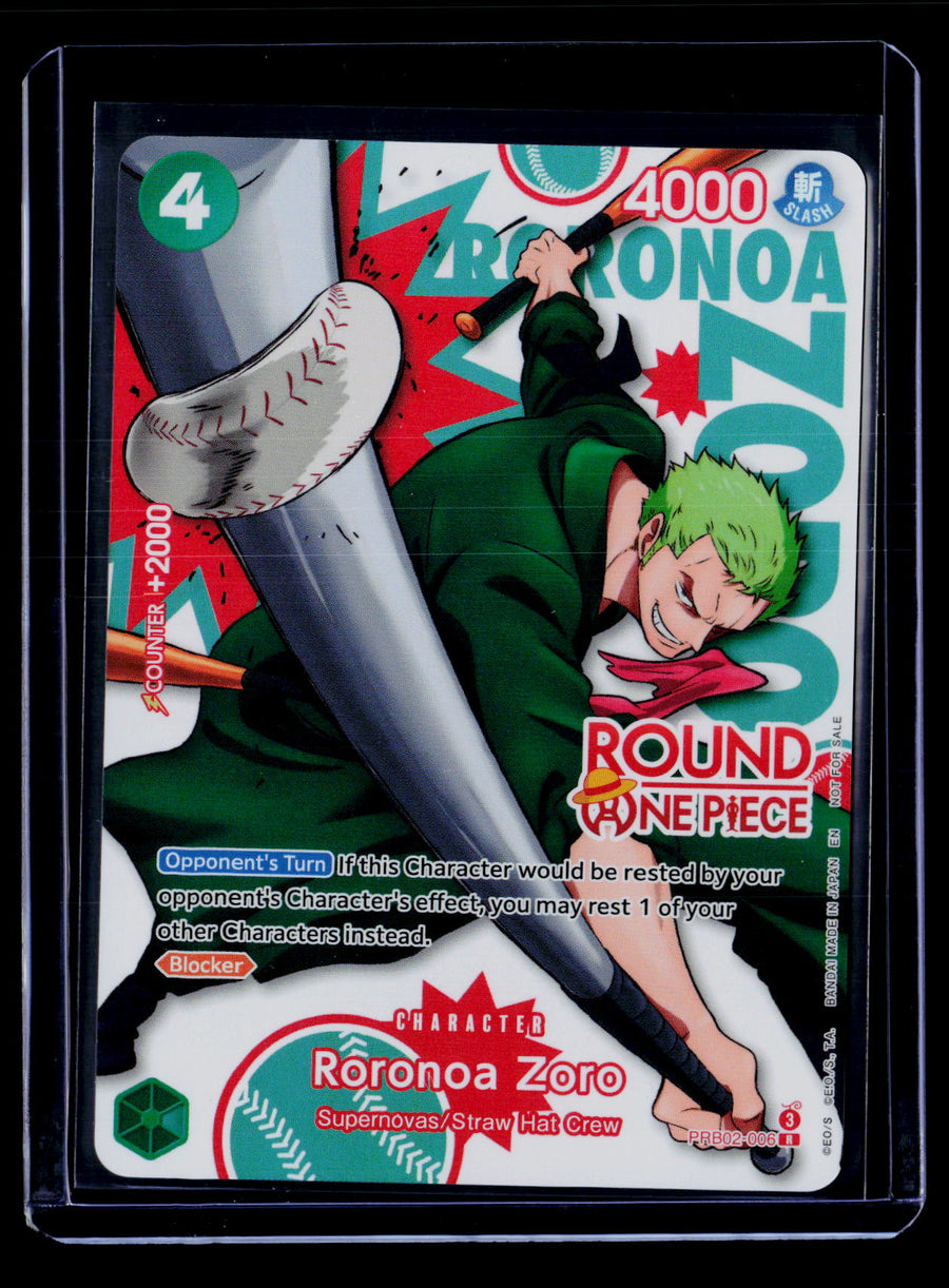Round1 Promo #PRB02-006 Roronoa Zoro Round One English One Piece