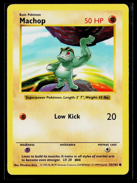 Base Set (Shadowless) #052/102 Machop