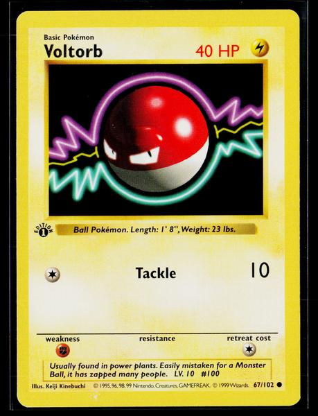 Base Set (Shadowless) #067/102 Voltorb