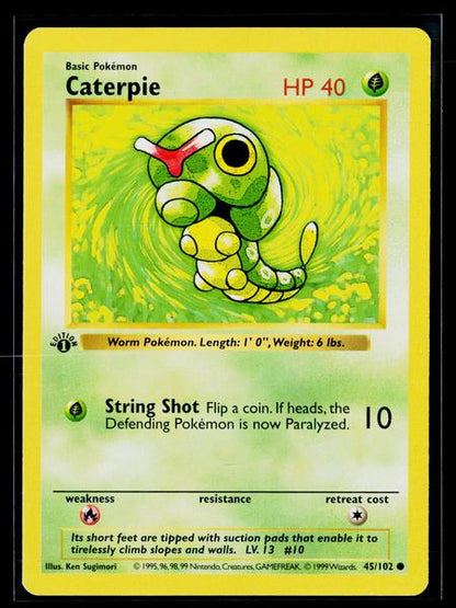 Base Set (Shadowless) #045/102 Caterpie