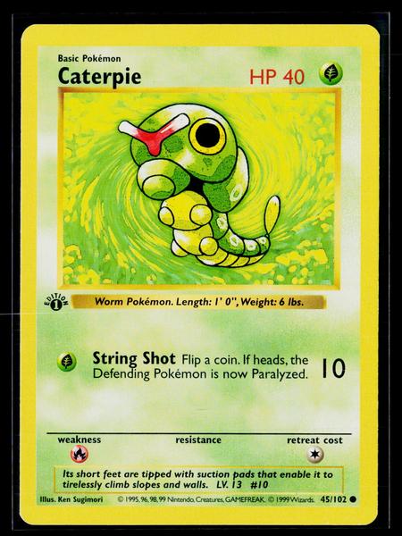 Base Set (Shadowless) #045/102 Caterpie