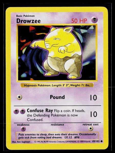 Base Set (Shadowless) #049/102 Drowzee