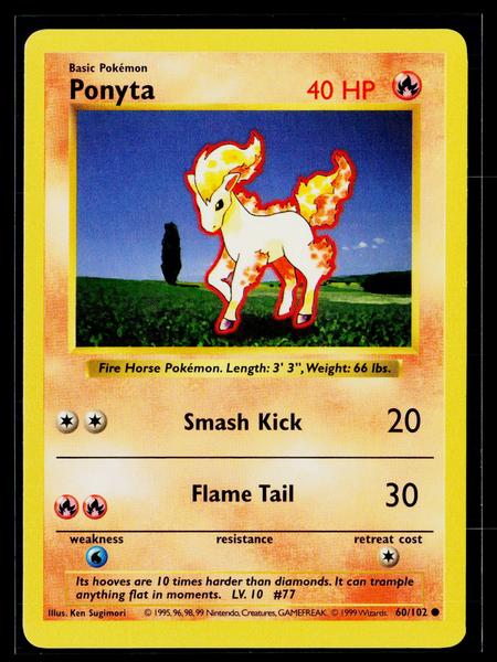 Base Set (Shadowless) #060/102 Ponyta