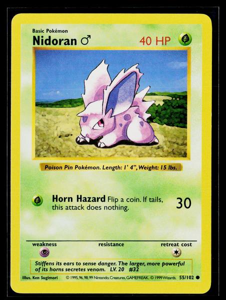 Base Set (Shadowless) #055/102 Nidoran M