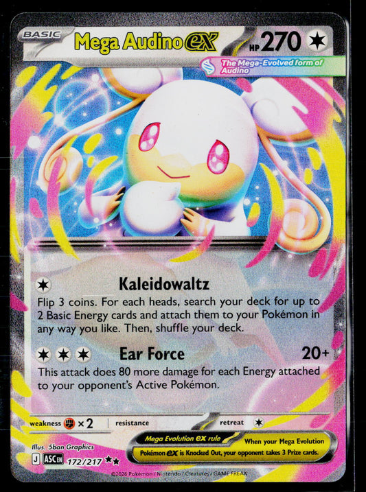 ME: Ascended Heroes #172/217 Mega Audino ex