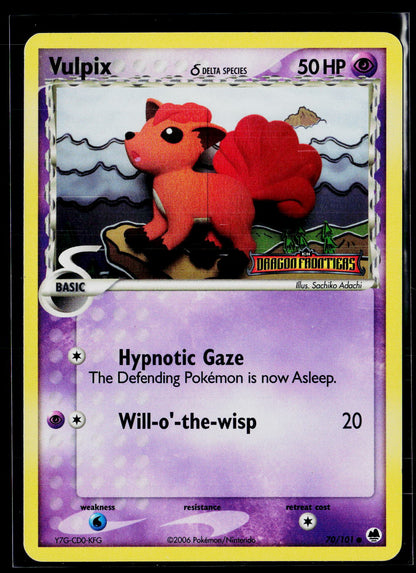 Dragon Frontiers #70/101 Vulpix (Delta Species) Stamped