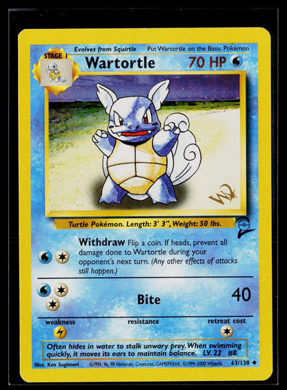 WoTC Promo #063/130 Wartortle [W Stamped]