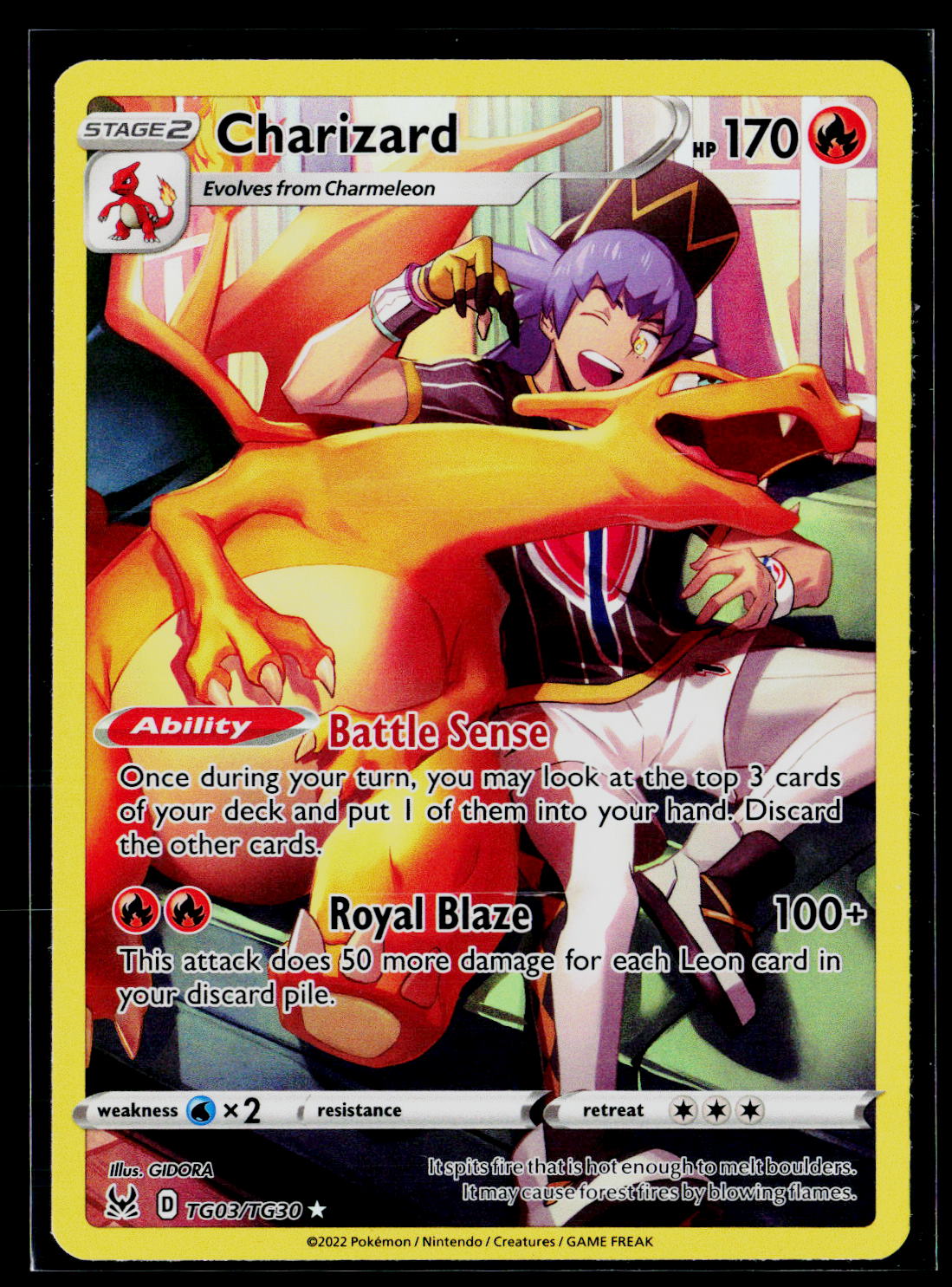 SWSH11: Lost Origin Trainer Gallery #TG03/TG30 Charizard
