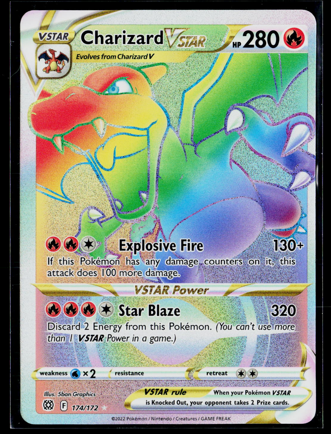 SWSH09: Brilliant Stars #174/172 Charizard VSTAR (Secret)