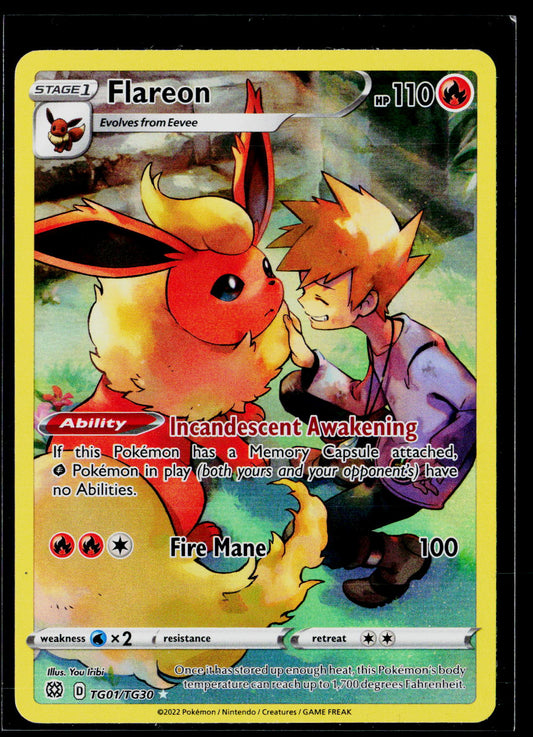 SWSH09: Brilliant Stars Trainer Gallery #TG01/TG30 Flareon