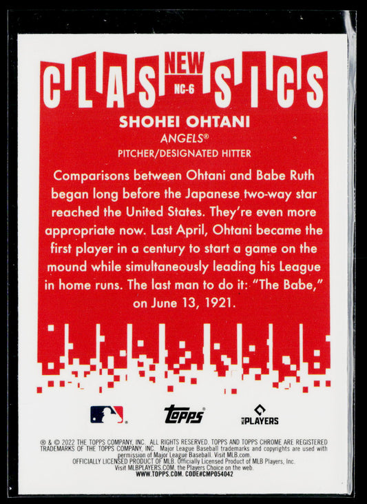 2022 Topps Chrome #NC-6 Shohei Ohtani New Classics