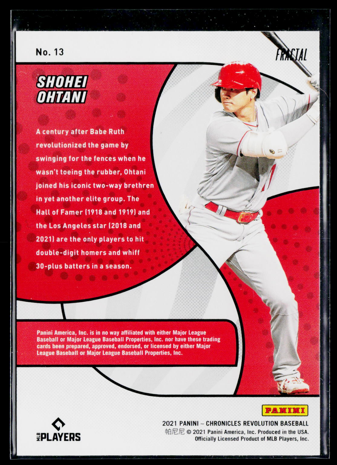 2021 Panini Chronicles #13 Shohei Ohtani Revolution Fractal