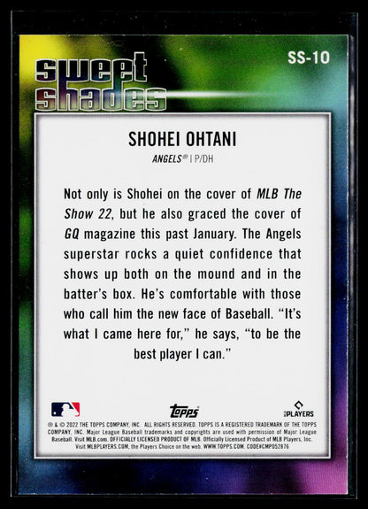 2022 Topps #SS-10 Shohei Ohtani Sweet Shades