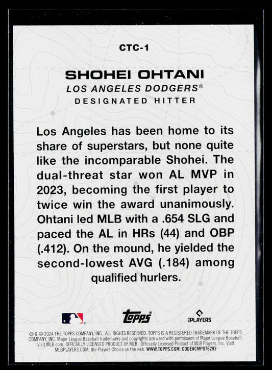 2024 Topps #CTC-1 Shohei Ohtani City to City