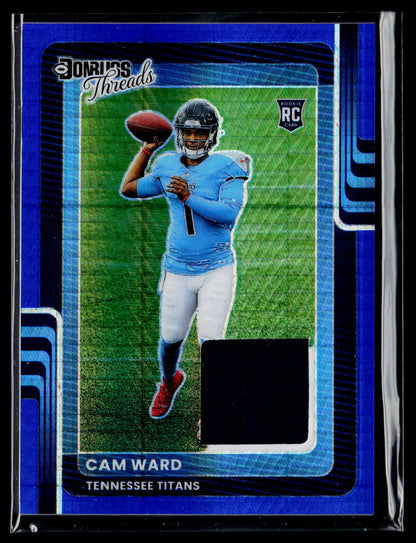 2025 Donruss Optic #DTBH-CWD Cam Ward Donruss Threads Blue Hyper