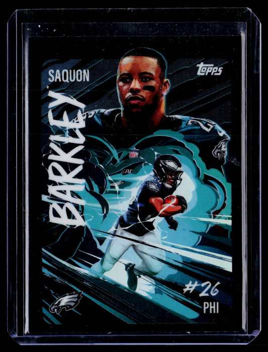 2025 Topps Chrome #UV-20 Saquon Barkley Ultra-Violet All-Stars