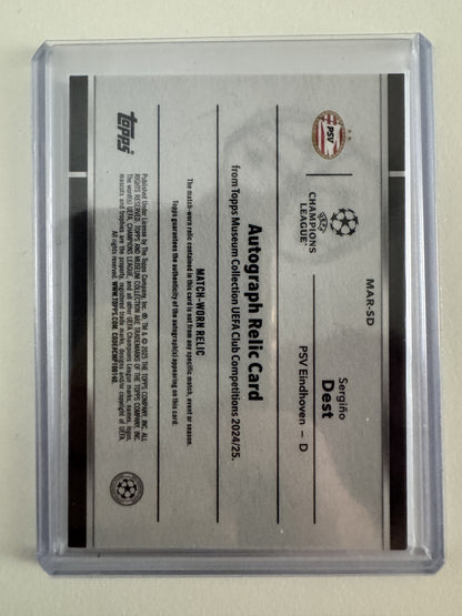 2019-20 Topps Museum Collection MAR-SD Sergino Dest Museum Autograph Relics /150