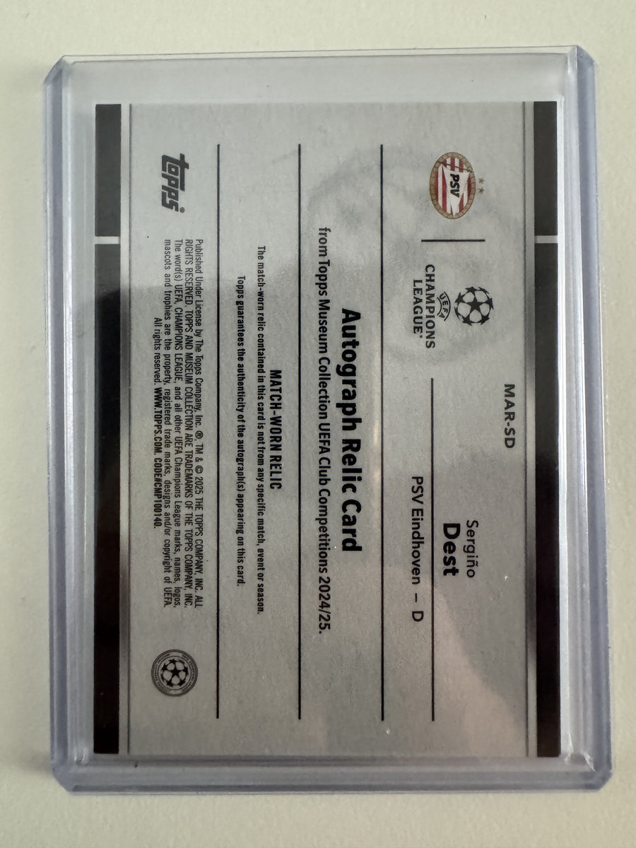 2019-20 Topps Museum Collection MAR-SD Sergino Dest Museum Autograph Relics /150
