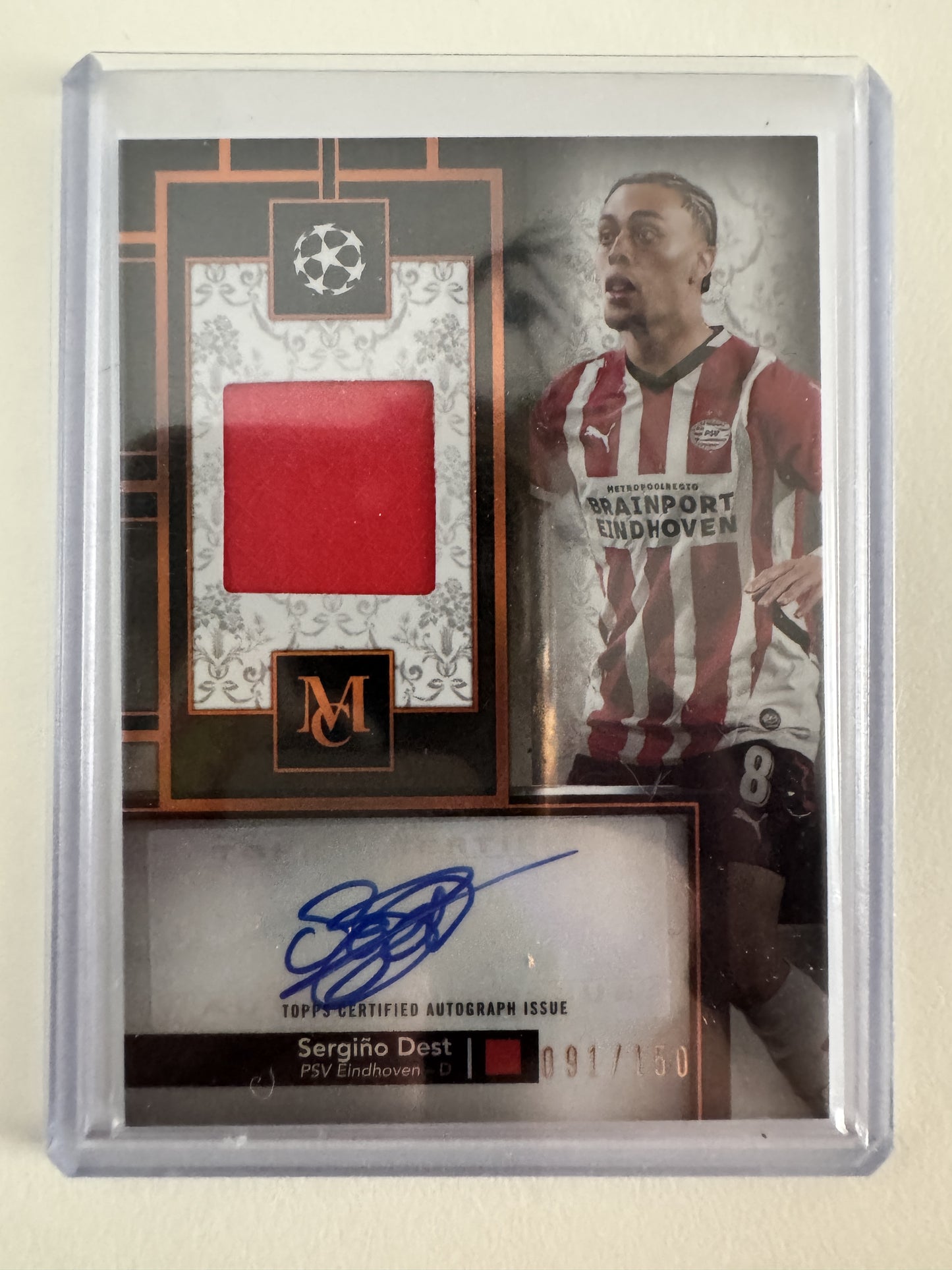 2019-20 Topps Museum Collection MAR-SD Sergino Dest Museum Autograph Relics /150