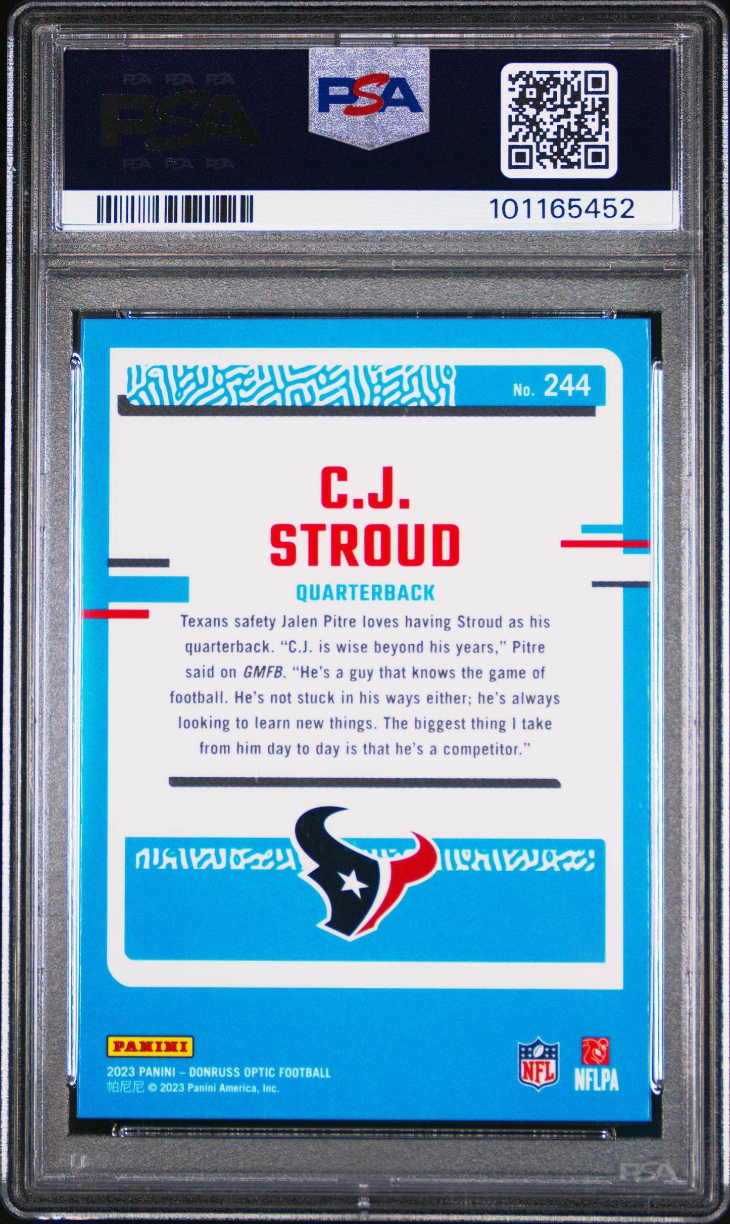 2023 Panini Donruss Optic #244 Cj Stroud PSA 10
