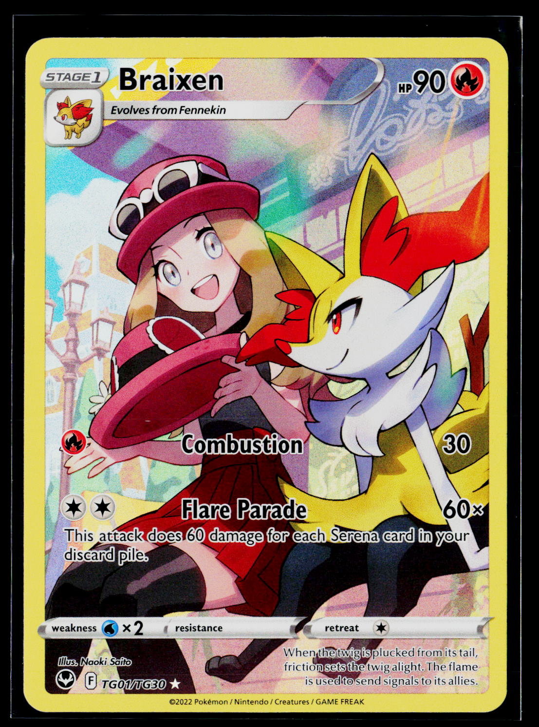 SWSH12: Silver Tempest Trainer Gallery #TG01/TG30 Braixen