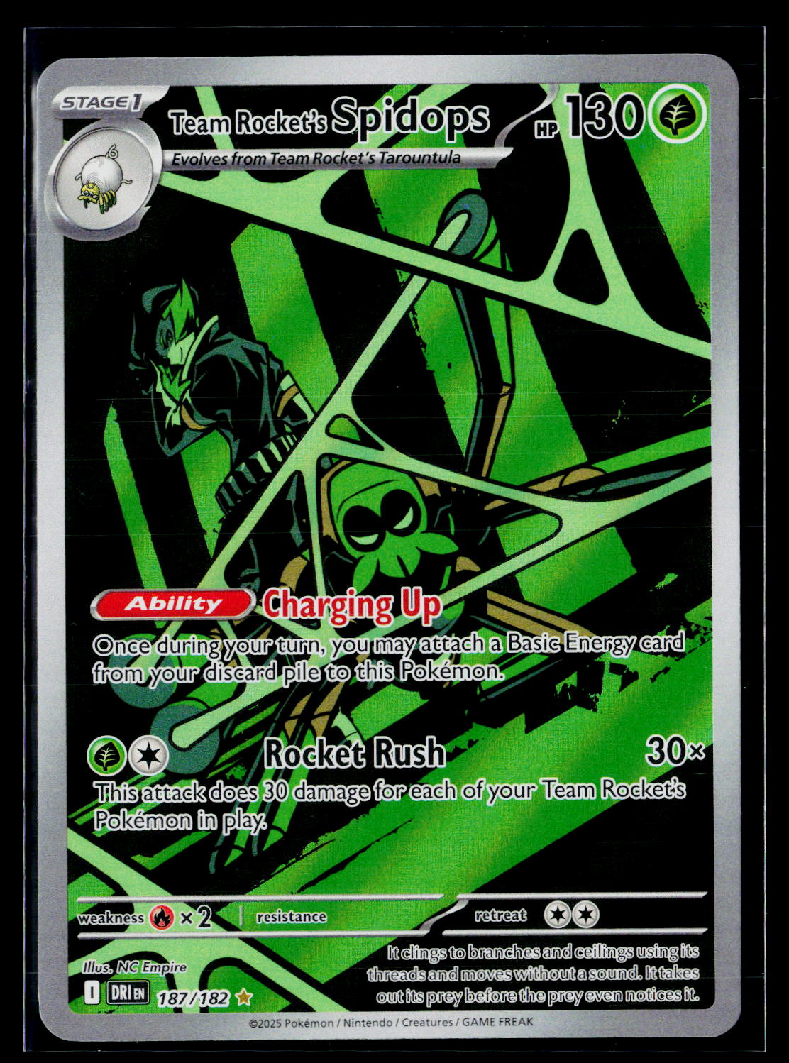 SV10: Destined Rivals #187/182 Team Rocket's Spidops