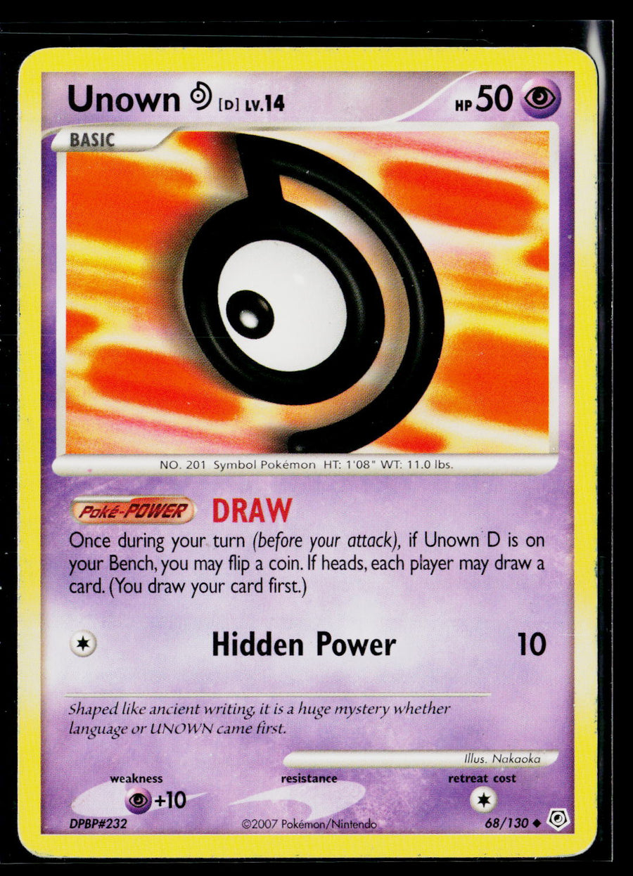 Diamond and Pearl #68/130 Unown [D]